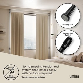 Oceľový roztiahnuteľný deliaci rám na záves 66 cm Anywhere – Umbra