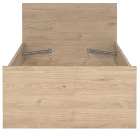 Jednolôžková posteľ v dekore duba v prírodnej farbe 90x190 cm Naia – Tvilum