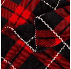 Mikroplyšová baránková deka ALBURY, červená Rozmer: 160 x 200 cm