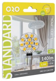 LED žiarovka G4 ORO 1,5W Farba: Teplá biela 3000K