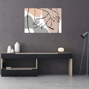 Obraz - Woman body line art N⁰2 (90x60 cm)