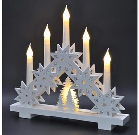 Solight 1v265 - LED Vianočný svietnik 5xLED/2xAA teplá biela