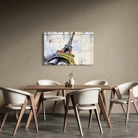 Obraz - Digitálne umenie Eiffelovej veže (90x60 cm)