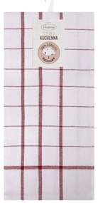 Sada kuchynských utierok CHECK červená