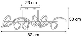 Leuchten Direkt 19032-21 - LED  Stmievateľný prisadený luster CURLS LED/25,8W/230V