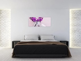 Obraz fialových kvetín (120x50 cm)