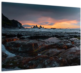 Sklenený obraz - krajina na Novom Zélande (70x50 cm)