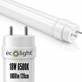 4x LED trubicové svetlo 120cm 18W 6500K 1800lm T8 G13 - studená biela