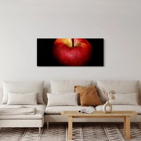 Obraz jablká na čiernom pozadí (120x50 cm)
