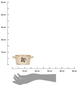 Kameninová miska na polievku Soup 500 ml béžová