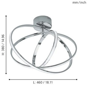 Eglo 96306 - LED Stropné svietidlo SELVINA 3xLED/12W,14W,9W/230V