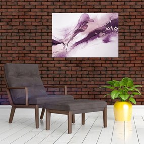 Obraz - Purple fluid art (90x60 cm)
