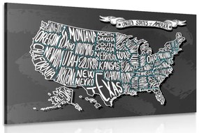 Obraz moderná mapa USA - 120x80