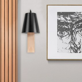 Toolight Toolight, nástenné svietidlo 1xE27 APP1279-1W, čierna-hnedá, OSW-07989