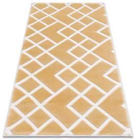 Koberec AKRYL VALS 3232 Geometricky 3D žltý / slonia kosť