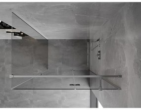 Mexen Mist H T, sprchový kút s výklopnými dverami pravý 75 x 110 cm, číre sklo, chrómová, 8A5T-075-110-01-00-P