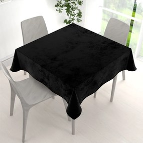 Biante Veľký zamatový štvorcový obrus Velvet Prémium SVP-041 Čierny 240x240 cm