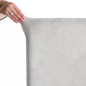 Restilo Napínací poťah na stoličku Sento strieborná, 48 x 48 x 58 + 10 cm, súprava 4 ks