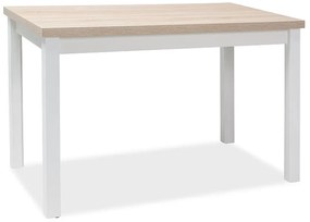 Jedálenský stôl ADAM | 100 x 60 cm Farba: dub sonoma / biely mat