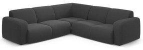 Tmavosivá rohová pohovka z textílie bouclé (variabilná/do L) Molino – Micadoni Home