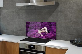 Nástenný panel  žena purple 100x50 cm