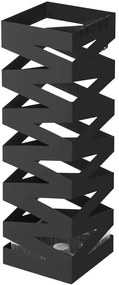 Kovový stojan na dáždniky Loft Black, 49x15,5 cm