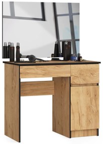 Kozmetický stolík so zrkadlom P-2/SL I dub craft pravý