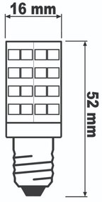 LED žiarovka E14 T25 5W = 40W 470lm 3000K Warm 320° LUMILED