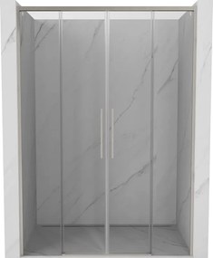 Mexen Rox, posuvné sprchové dvere 160 cm, 8mm číre sklo, oceľový profil, 8C2-160-002-97-00