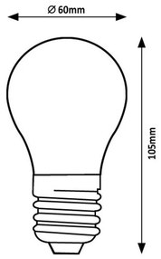 Rabalux Dekoratívna LED filament žiarovka s točeným vláknom, jantárová, E27, A60, 4 W, 280lm