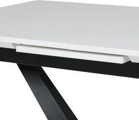 Jedálenský rozkladací stôl HT-W1630 biely / čierny