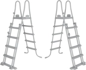 Bazénový rebrík Bestway 132 cm - bezpečný, protišmykový, kovový 58332