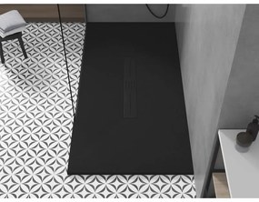 Mexen Toro, SMC obdĺžniková sprchová vanička 180 x 90 cm, čierna, čierna krytka, 43709018-B