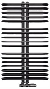Regnis LEVEL II, vykurovacie teleso 600x1580mm so stredovým pripojením 50mm, 1611W, čierna matná, LEVEL1580/600/D50/BLACK