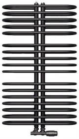 Regnis LEVEL II, vykurovacie teleso 600x1580mm so stredovým pripojením 50mm, 1611W, čierna matná, LEVEL1580/600/D50/BLACK