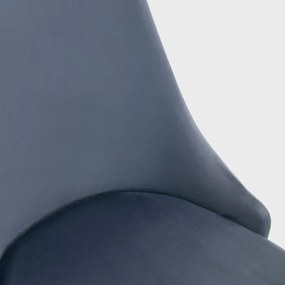 Jedálenská stolička LOGAN zamatová tmavosivá 743849