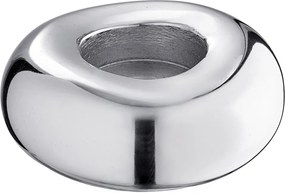 CHROME Svietnik na čajovú sviečku 9  cm - strieborná