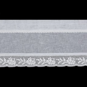 KRÁTKA ZÁCLONA NA PÁSKE LARI 150X30 CM BIELA