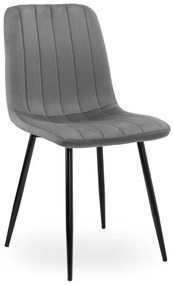 Jedálenská stolička FRESNO VELVET grafitová