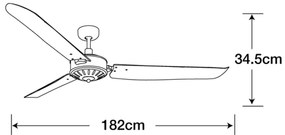 Lucci Air 211022 - Stropný ventilátor AIRFUSION CAROLINA hnedá