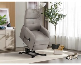 Autronic BONTEC Polohovacie kreslo, elektrické káblové ovládanie, krémová, látka, TV-5482 CRM2 Farba: Šedá