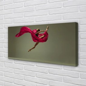 Obraz canvas Žena ružové motúz materiál 125x50 cm