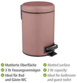 Pedálový oceľový odpadkový kôš 3 l Leman - Wenko