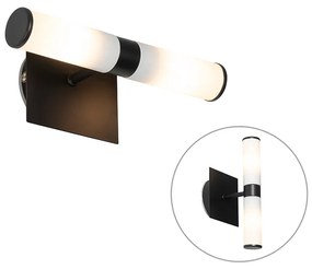 Moderné nástenné svietidlo čierne IP44 2-svetlo - Vaňa