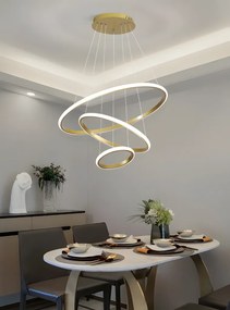 Toolight Toolight, závesné svietidlo 100cm, 60W, 3000K, LHJ010-CP4, zlatá matná, OSW-50003