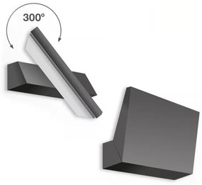 Telefunken - LED Vonkajšie nástenné svietidlo LED/10W/230V IP44 čierna