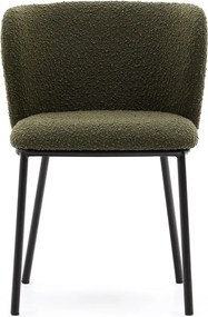 Zelené čalúnené jedálenské kreslo Ciselia – Kave Home