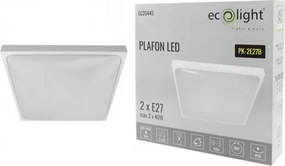 ECOLIGHT LED stropné svietidlo 2xE27 + 2x žiarovka Philips E27 10W