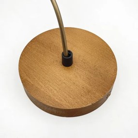 Závesný luster na lanku AIDA 1xE27/60W/230V pr. 35 cm dub/hnedá/biela