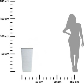 Plastový květináč Porto Riflo 67,7x35x35 cm bílý